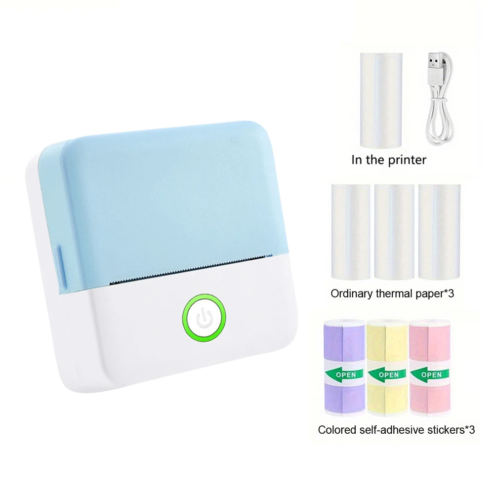 Wireless Mini Thermal Printer Wireless Mini Thermal Printer, Portable Label Maker, 200Dpi High Resolution, USB Rechargeable