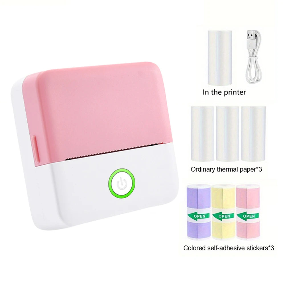 Wireless Mini Thermal Printer Wireless Mini Thermal Printer, Portable Label Maker, 200Dpi High Resolution, USB Rechargeable