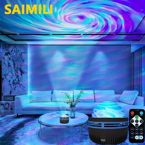 LED Starry Galaxy Projector Light RGB Smart Remote Control Star Aurora Lamp KTV USB for Home Room Camping Wedding Decorations