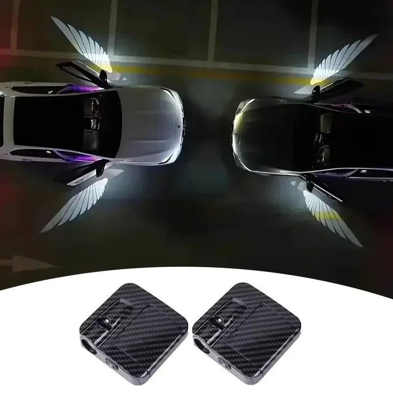 Car Welcome Light, Door Light, Angel Wing Projection Light, Wireless Door Projection Welcome Light