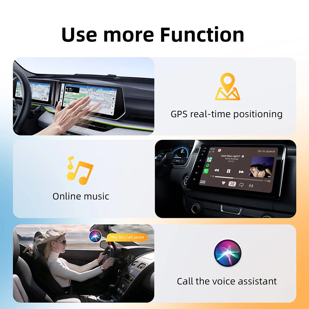2-In-1 Wireless Carplay Dongle Wired to Wireless Android Auto Adapter AI Smart Box Car Intelligent Systems for Car with Carplay