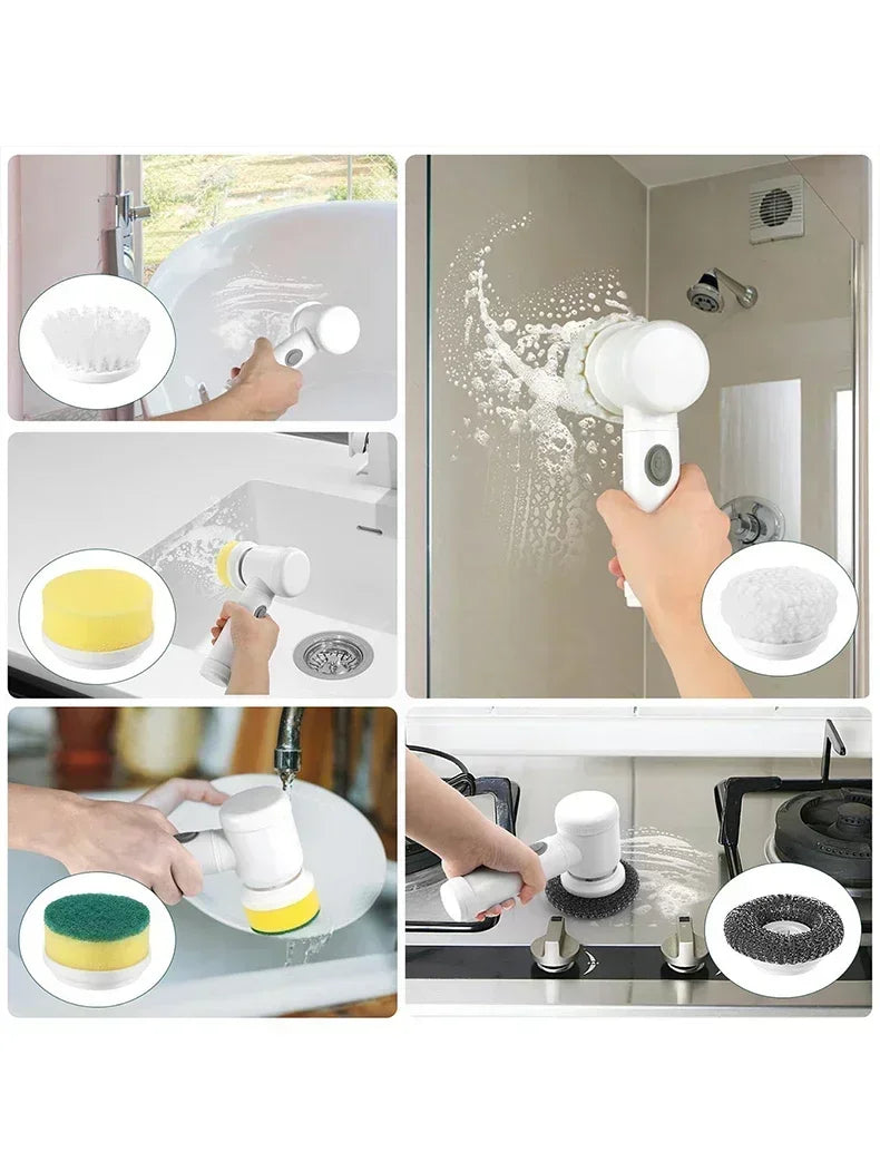 SpinPro cleaning bathroom tile and grout