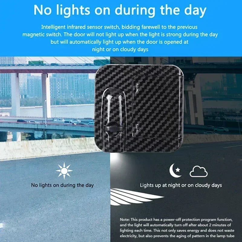 Car Welcome Light, Door Light, Angel Wing Projection Light, Wireless Door Projection Welcome Light