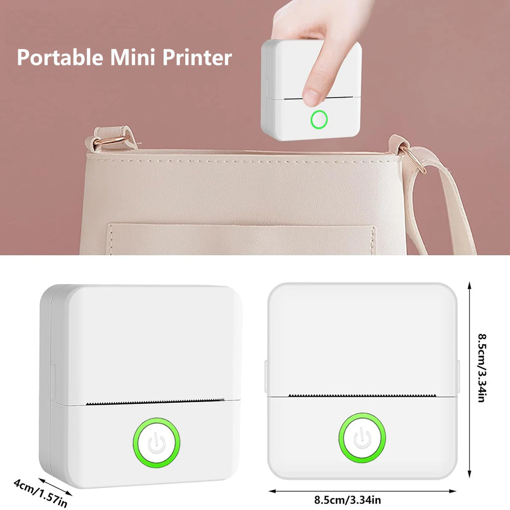 Wireless Mini Thermal Printer Wireless Mini Thermal Printer, Portable Label Maker, 200Dpi High Resolution, USB Rechargeable
